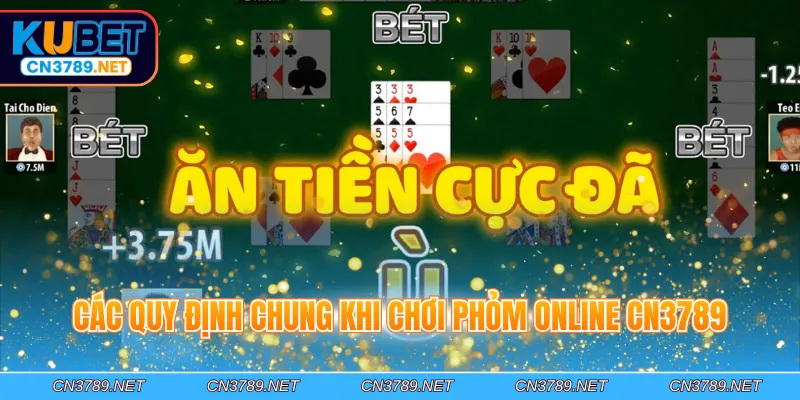 Các quy định chung khi chơi phỏm online CN3789